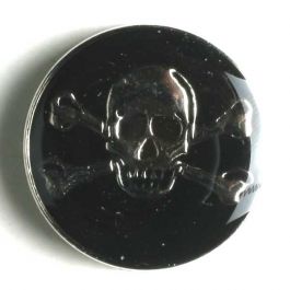 full metal button enamelled - Size: 25mm - Color: black - Art.-Nr