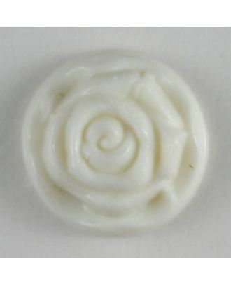 Fashion button - Size: 11mm - Color: white - Art.No. 180627