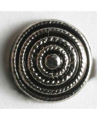 Metallized plastic button - Size: 11mm - Color: antique silver - Art.No. 180299
