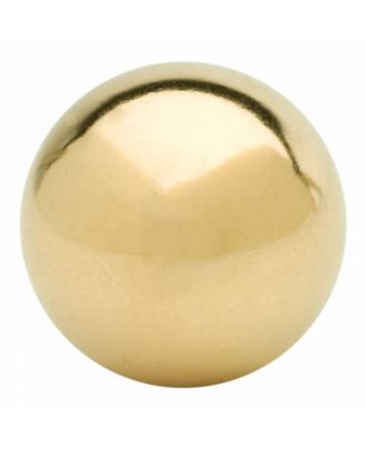 Round button, metallized plastic - Size: 11mm - Color: gold - Art.No. 180162