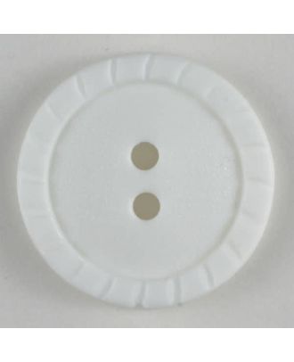 Fashion button - Size: 15mm - Color: white - Art.No. 181016