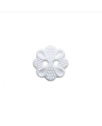 polyamide button with 2 holes - Size: 13mm - Color: weiß - Art.No.: 221971