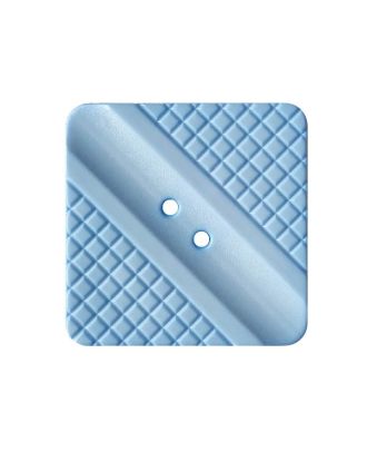 polyamide button square shape with light pattern and 2 holes - Size: 25mm - Color: light blue - Art.No.: 377021
