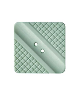polyamide button square shape with light pattern and 2 holes - Size: 45mm - Color: light green - Art.No.: 427004