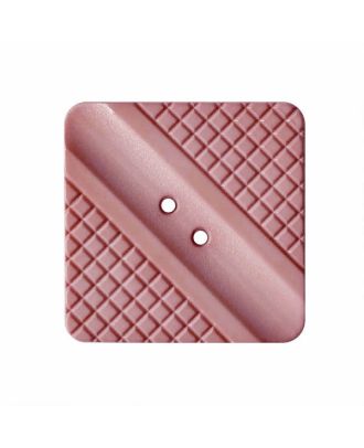polyamide button square shape with light pattern and 2 holes - Size: 45mm - Color: dusky pink - Art.No.: 427006