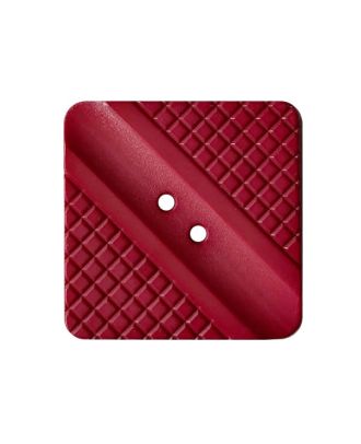 polyamide button square shape with light pattern and 2 holes - Size: 35mm - Color: burgundy - Art.No.: 407018