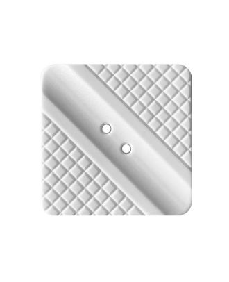 polyamide button square shape with light pattern and 2 holes - Size: 45mm - Color: white - Art.No.: 420100