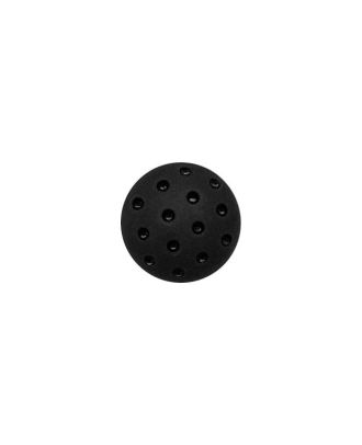 plexiglass button round shape in a frozen look and with shank - Size: 14mm - Color: black - Art.No.: 281279