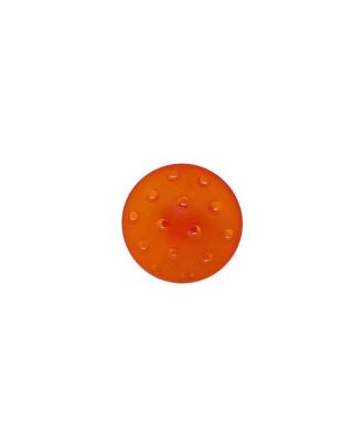 plexiglass button round shape in a frozen look and with shank - Size: 11mm - Color: orange - Art.No.: 247009