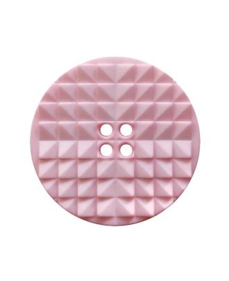 polyamide button round shape with eye-catching surface and 2 holes - Size: 25mm - Color: light pink - Art.No.: 377015