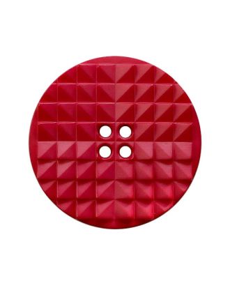 polyamide button round shape with eye-catching surface and 2 holes - Size: 20mm - Color: red - Art.No.: 337017