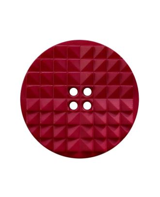 polyamide button round shape with eye-catching surface and 2 holes - Size: 25mm - Color: burgundy - Art.No.: 377018
