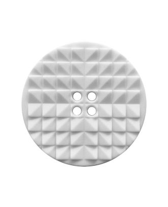 polyamide button round shape with eye-catching surface and 2 holes - Size: 20mm - Color: white - Art.No.: 331319