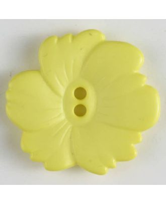 plastic button flower with 2 holes - Size: 25mm - Color: yellow - Art.No. 304606
