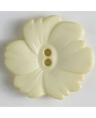 plastic button flower with 2 holes - Size: 25mm - Color: yellow - Art.No. 304607