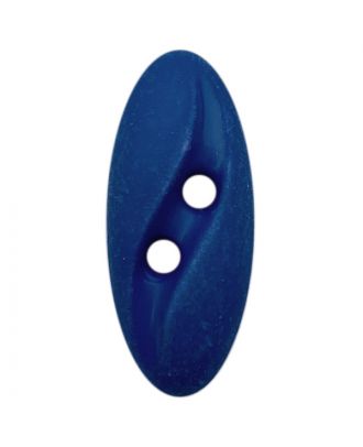 polyamide button oval-shaped "Vintage Look" with 2 holes - Size: 20mm - Color: blau - Art.No.: 318803