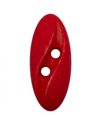 polyamide button oval-shaped "Vintage Look" with 2 holes - Size: 20mm - Color: rot - Art.No.: 318809