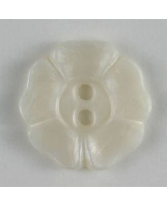 Fashion button - Size: 13mm - Color: white - Art.No. 190743