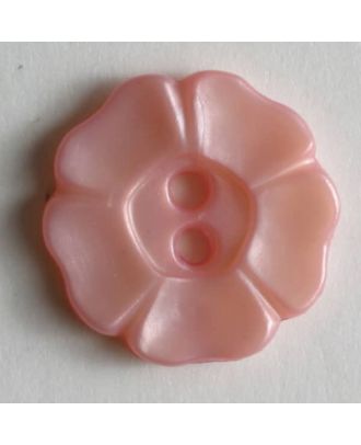 Fashion button - Size: 13mm - Color: pink - Art.No. 190759