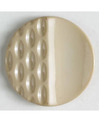 polyamide button with holes - Size: 18mm - Color: beige - Art.No. 268601