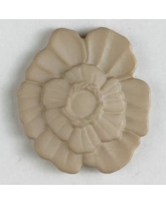 plastic button with shank - Size: 18mm - Color: beige - Art.No. 244600