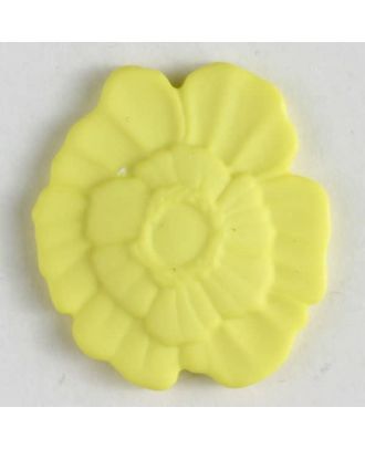 plastic button with shank - Size: 18mm - Color: yellow - Art.No. 244607