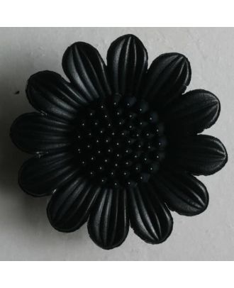 Flower button - Size: 20mm - Color: black - Art.No. 280466