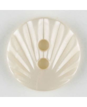polyamide button, 2 holes - Size: 13mm - Color: beige - Art.-Nr.: 213701