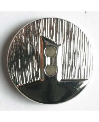Metallized plastic button - Size: 14mm - Color: silver - Art.No. 211116