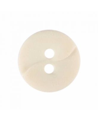 small polyamide button with a wave and two holes - Size: 13mm - Color: beige - Art.No. 225801