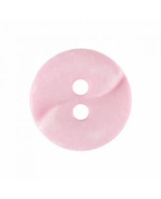 small polyamide button with a wave and two holes - Size: 13mm - Color: pink - Art.No. 225817