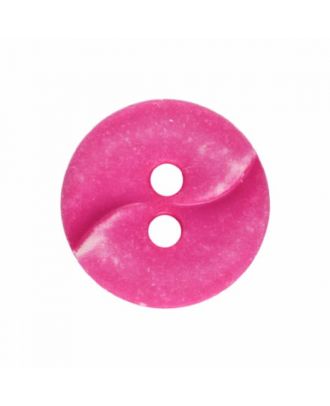 small polyamide button with a wave and two holes - Size: 13mm - Color: pink - Art.No. 225818