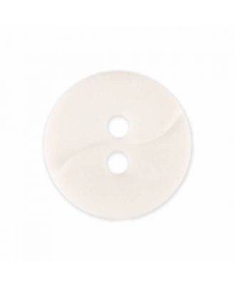 small polyamide button with a wave and two holes - Size: 13mm - Color: white - Art.No. 221926