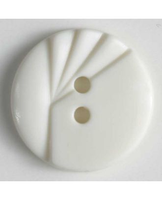 Fashion button - Size: 15mm - Color: white - Art.No. 221264