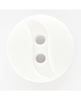polyamide button with 2 holes - Size: 13mm - Color: white  - Art.No. 211755