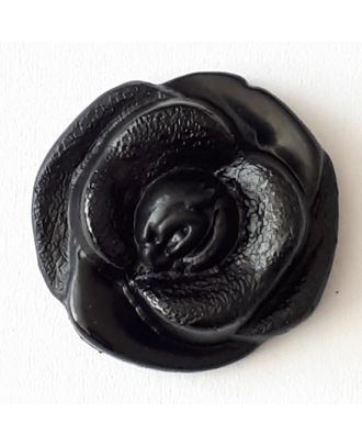 rose button with shank - Size: 15mm - Color: black - Art.No. 241251