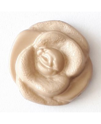 rose button with shank - Size: 15mm - Color: beige - Art.No. 242802