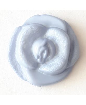 rose button with shank - Size: 13mm - Color: blue/light blue - Art.No. 222803