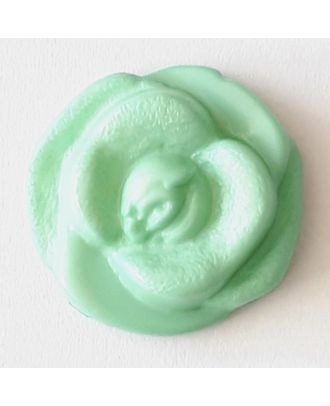 rose button with shank - Size: 18mm - Color: gentle/light green - Art.No. 262808
