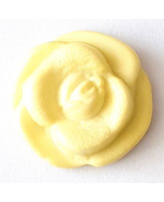 rose button with shank - Size: 13mm - Color: yellow - Art.No. 222811