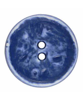 polyamide button round shape vintage look and 2 holes - Size: 28mm - Color: royal blue - Art.-Nr.: 376804
