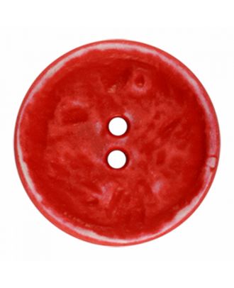 polyamide button round shape vintage look and 2 holes - Size: 23mm - Color: red - Art.-Nr.: 346834