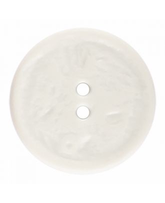 polyamide button round shape vintage look and 2 holes - Size: 28mm - Color: pure white - Art.-Nr.: 370908