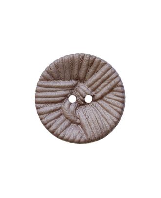 polyamide button round shape ball-of-yarn-look  2 holes - Size: 25mm - Color: brown - Art.No.: 375108