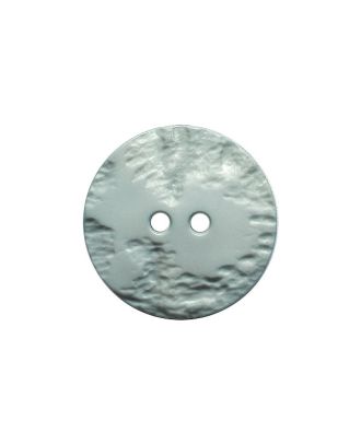 polyamide button round shape with structure on the surface and 2 holes - Size: 23mm - Color: light blue - Art.No.: 343111