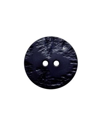 polyamide button round shape with structure on the surface and 2 holes - Size: 23mm - Color: dark blue - Art.No.: 343112