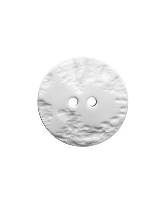 polyamide button round shape with structure on the surface and 2 holes - Size: 23mm - Color: white - Art.No.: 341532