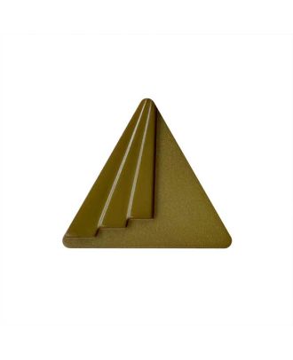 polyamide button triangular shape with shank - Size: 25mm - Color: khaki - Art.No.: 377003