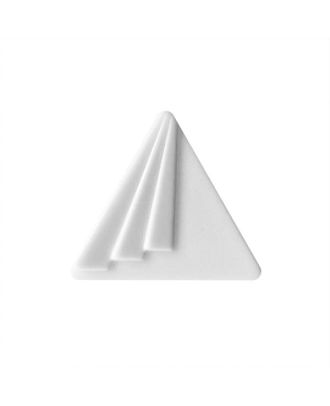 polyamide button triangular shape with shank - Size: 20mm - Color: white - Art.No.: 331317