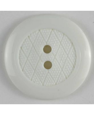 Fashion button - Size: 15mm - Color: white - Art.No. 221517